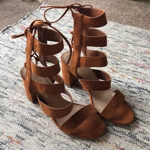 Forever 21 Suede Lace Up Pumps